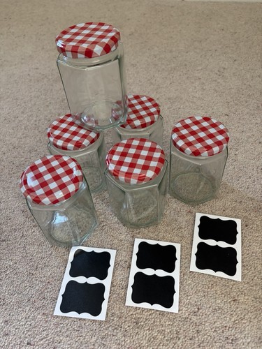 Pack hexagonal glass jars - pack,