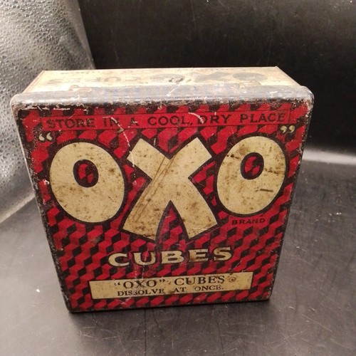 Oxo cubes tin with - cubes,