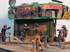 1/35 Scale Cyberpunk Zombie Themed Diorama Custom Built And Hand Painted.