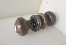 Antique Wooden Door Knobs Handles Plates OId Wood Vintage Edwardian