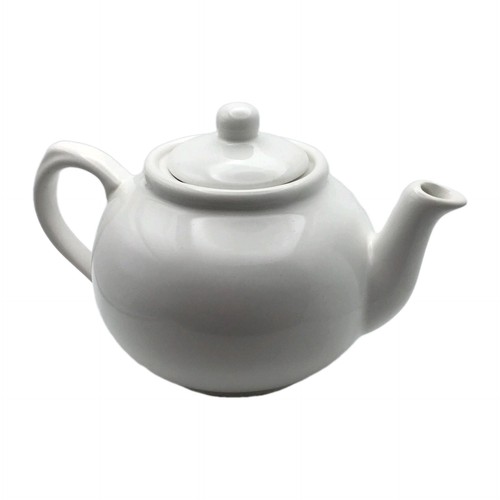 Vintage white airedale teapot - white,