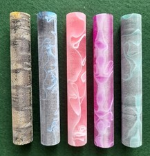 ACRYLIC PEN BLANKS X 5  18mm x