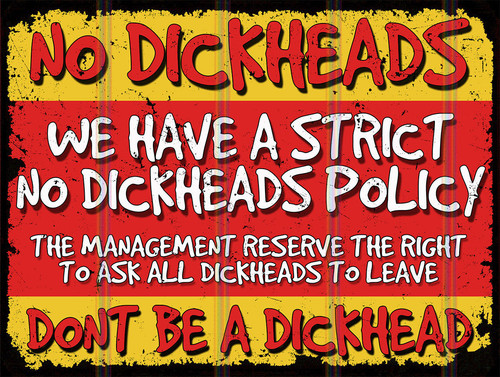 Dickheads retro tin metal - dickheads,
