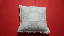 2 CUSHION COVERS LINEN LACE