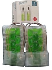 2 Ice Gel Wine Bottle Cooler Bag Chiller Cool Carrier Picnic Green Colour 