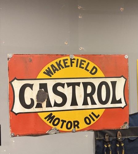 Castrol wakefield enamel sign - castrol,