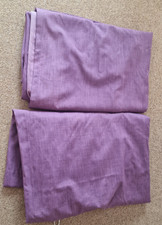 Pair Pink Magenta Curtains Pencil Pleat Heading Thermal Material Fabric Damaged