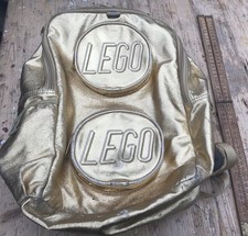 Gold Lego Brick Back Pack Scuffed But Still Great!