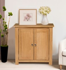 Small Storage Cupboard, Solid Wooden Oak Shoe Organiser, Bathroom Cabinet