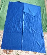 Dark Blue Silky Sateen Fabric Material Remnant Offcut - 46" x 32"