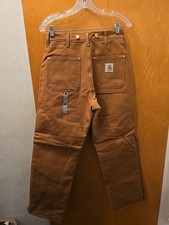 New Vintage Carhartt Duck Canvas Quilt Line Insulated Pants WQ106 30x32 USA Made