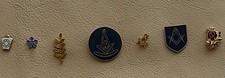 Lot of 7 Masonic Lapel Pin Badges  - Different Orders - Collectors Items