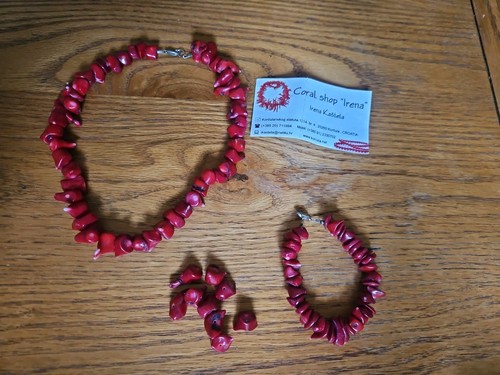 Red coral matching necklace - matching,