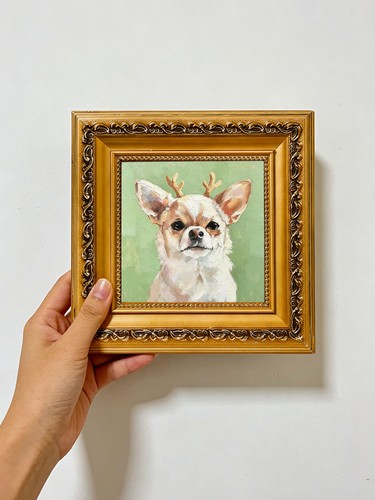 Chihuahua with reindeer - with,