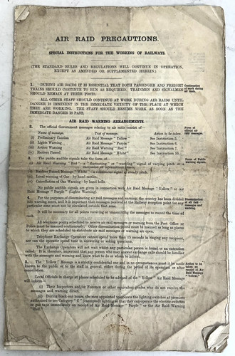 Air raid precautions - air, document