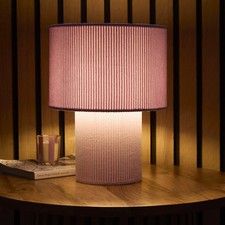 Striped Velvet Table Lamps in