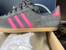 Size 9.5- adidas Trimm Star Archive Gray