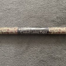 VINTAGE WHSMITH COATED LINING PAPER ROLL FOR DRAWERS, SHELVES & TABLES 50cm x 4M