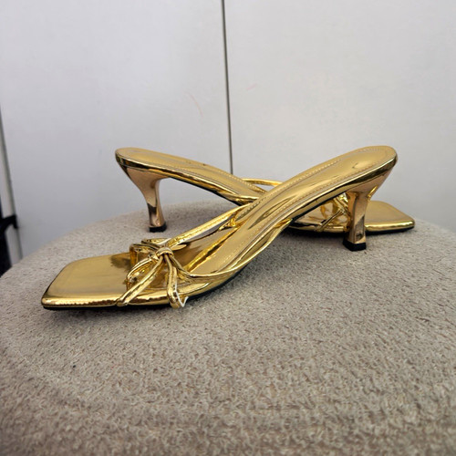 Women gold square toe - gold,