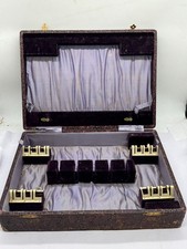 VINTAGE CUTLERY CANTEEN EMPTY BOX WOODEN CASE WITH VELVET LINING STORAGE