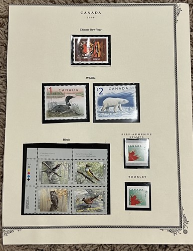 1998 canada mint - mint, stamps