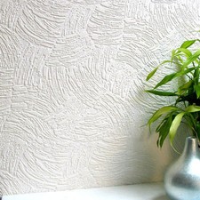 5019 Anaglypta Surf Wallcovering Luxury Textured Vinyl Paintable White Wallpaper