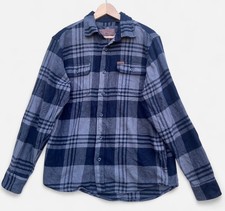 Orvis Men's Grey Black Check Chore Flannel Shirt - Medium