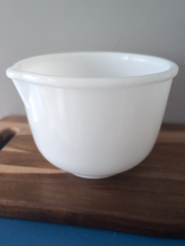 Vtg glasbake white milk - glasbake, glass