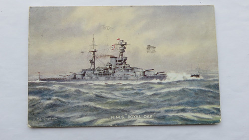 Postcard royal oak - h.m.s.,