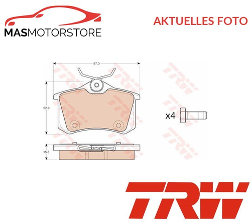 Set brake pads - pads, rear