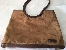Bulaggi Large Brown Leather / Suede Handbag 40cm X 30cm X 8cm