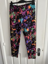 Full Length Gym Pants Bright Multi Coloured Size XL Shein Pretty Excellent Cond