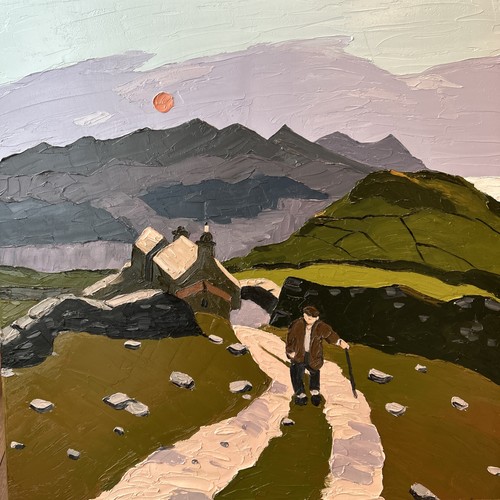 Welsh oil painting - ,