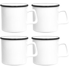 6 x Plain WHITE Mugs Large