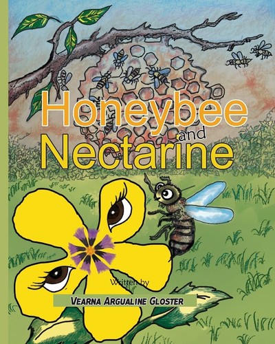 Honeybee and nectarine - and,