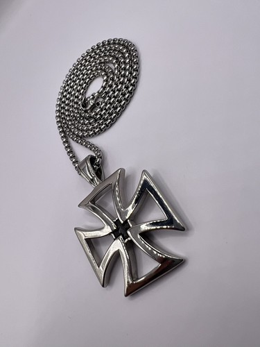 Iron cross silver pendant - cross,