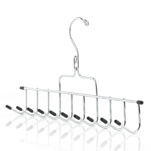 Chrome tie rack hanger - tie, scarf