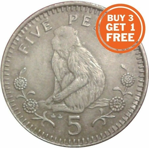 Gibraltar five pence - five,