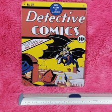 DETECTIVE COMICS No 27 BATMAN METAL SIGN AJ