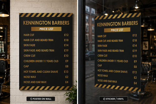 Barber shop price salon list - shop,