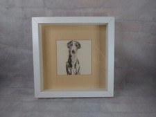 Greyhound Lurcher Print In Shadow Box Frame