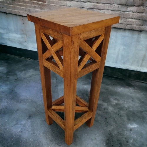 Wooden side table solid wood - side,