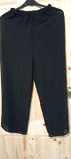 Top Black See Through Trousers Size S