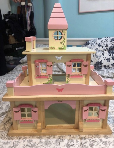 Dollhouse wood pink - pink, fairy