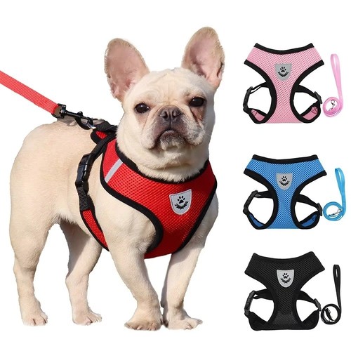 Dog harness soft adjustable - harness,