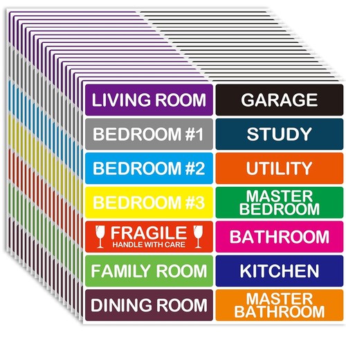 Packing labels for - labels, moving
