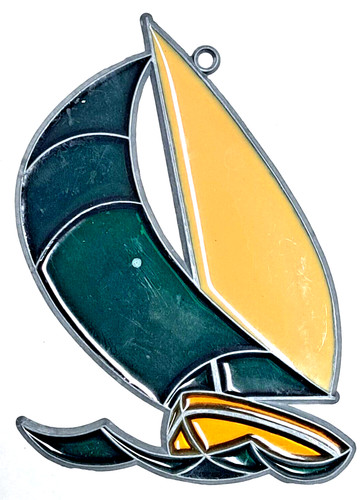 Stained glass look sailboat - stained,