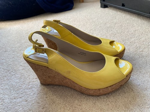 Womens boden yellow leather - yellow,