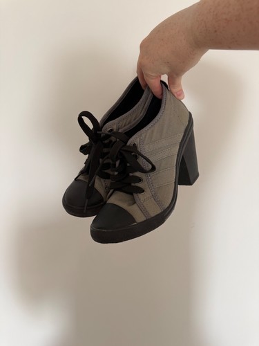 Grey edgy gothic y2k heeled - edgy,