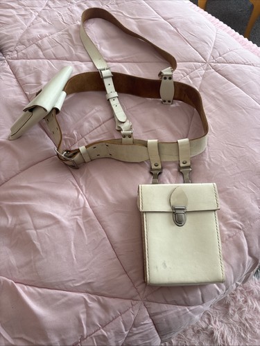 White leather italian police - leather,